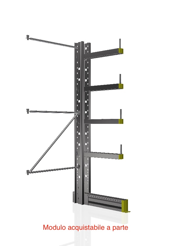 Scaffalatura cantilever aggiuntiva